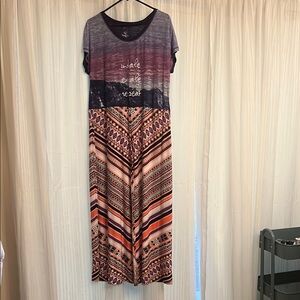 LuLaRoe Gray Casual Crew Neck Sundress